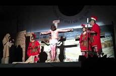 crucifixion play passion scene he