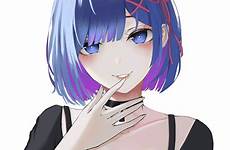 anime big girl zero re boobs wallpaper girls fanart rem hair fan blue eyes background hajimeru isekai seikatsu kara 2d