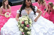 wedding dress gypsy fat big bride rebekah stone designs made princess flowers her gigantic huge hoops day benny mickey guests