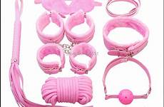 bdsm pink set gag collar bondage adult whip ball sets restraints cuff fetish kit fun game