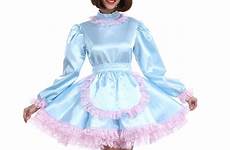 sissy prissy dress girl maid crossdress lockable costume cosplay babyblue crossdresser boy high