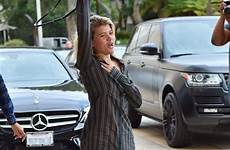 sofia dress richie slip nip striped split young plunging justin bieber following girl some suffers sandals carrying bonnie seen bags