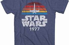 wars star shirt vintage logo 1977 tee classic men retro wing apparel