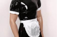sissy dress apron maid outfit servant wet flared crossdressing stag roleplay