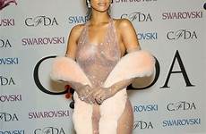 through dress naked rihanna hot tits show outfit thefappening pro