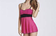 lingerie babydoll pink hot ruffle trim lovely sexy dress