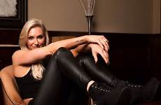 flair charlotte leather pants wwe tight girls choose board uploaded user