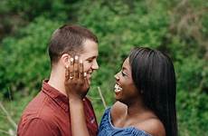 interracial couple happy