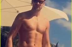 alexander skarsgard shirtless pool goes snapchat full justjared alex guy size saved