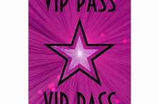 pink vip pass invitation star