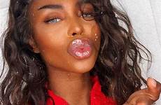 lips beautiful women face pout big dark skinned girls full pretty eyes