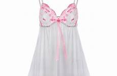 dress babydolls 6xl underwear bra embroidery bow lace lingerie plus pink sexy women hot size exotic apparel transparent mouse zoom