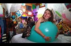 balloon girl ride looner clown big pop inflating tights first squeezing loons non