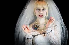 bride veil handcuffs