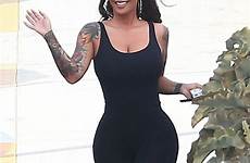 amber rose hourglass curvy her figure she leggings stars curves dancing shows famous sheer flaunt wanted assets partly bootylicious off