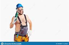 builder fat funny man drill repairman text background preview