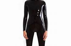 latex catsuit crotch bodysuit zip zentai zipper ubrania catsuits bodysuits jumpsuit