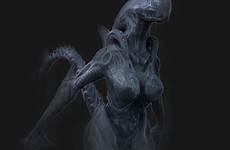 xenomorph alien female creature artstation hybrid concept predator aliens covenant urdapilleta christian saved scary monster