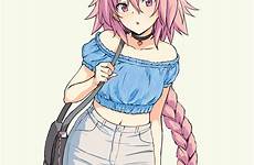 fate casual astolfo order grand anime series apocrypha shorts me long characters standing trans legs waifu full daily but fgo