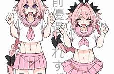 astolfo blush midriff apocrypha safebooru respond