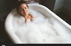 bathroom bath bubble taking woman stock bathing offset bubbles foam questions any alamy