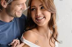undressing couple young men girlfriend handsome his playful shutterstock stock