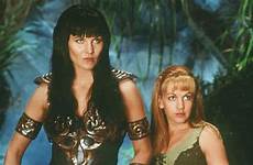 xena lesbian warrior princess gabrielle sidekick women gayer ever than back lucy plays lover renee connor lawless poses left who