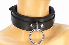 collar locking padded bondage classic lined collars leather