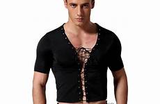 singlet breathable nightwear stretchy underwear disco bodysuit fetish lace gay bar men sexy set