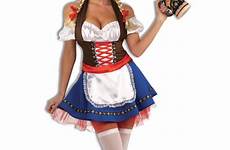 fraulein oktoberfest german costume dress swiss bavarian beer girl fancy maid sexy experiment halloween wahrman global sell