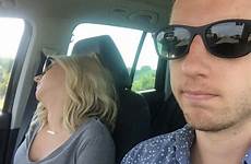 wife sleeping road fun husband his selfies trip trips shares he man took her hilarious their guy compiles takes car