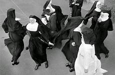 nuns fun vintage having 1950s 1960s catholic sisters nun convent old time life funny dancing women roller jumping skates charity