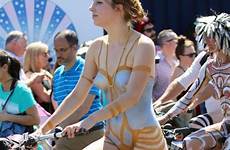 public nudity project bodypaint bike bicycle smutty solstice parade fremont