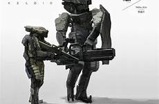 keloid beck blr soldier rocketumbl armor weapon comrades exist escapist mecha exoskeleton robots ejezeta conceptartworld scifi safebooru