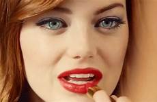 makeup gifs gif lipstick counter rules follow need eye lips her girl women red beautiful girls emma stone animated lip