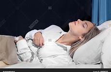 tied bed girl chain sleep