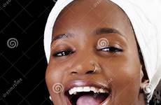 mouth open woman african american laugh attractive preview
