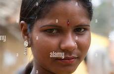 female ethnic rural beautiful portrait india closeup married alamy young