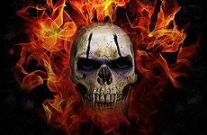skulls flames skull flaming wallpaper deviantart artwork dark wallpapers fantasy skeleton red pc bones cool desktop 1024 1080p popular most