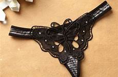 chastity thongs underwear embroidery butterfly lace erotic girls women