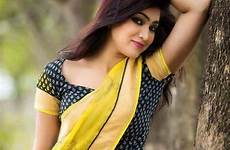 navel saree touch hot beautiful blouse actress indian india