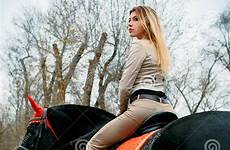 horse woman blonde riding beautiful young