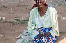 woman zimbabwean old stock alamy shade sits village her