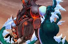 female dragon leviathan monster nude anthro xxx 34 rule behemoth rule34 breasts kaiju horn nipples muscles respond edit