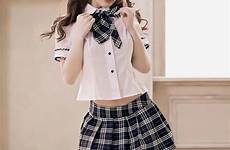sexy college school girl uniform women students cosplay lingerie student uniforms classical costume aliexpress mouse zoom over
