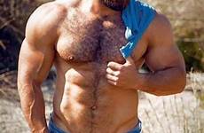 bearded chest beards barba rugged peludos beefy ripped homens bears hunk denim hunks masculine robustos