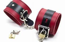 sex bondage adult ankle restraints leather cuffs handcuffs toys slave faux game wrist