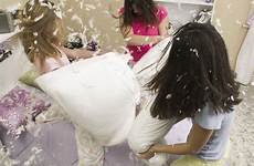 pillow fight girls sleepover year old feathers bed getty slumber pillows party photodisc ehow