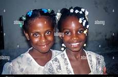 jamaican girls jamaica stock portrait girl two smiling alamy child st