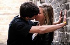 kissing couple cute teen kiss wall hug when couples against why lot romance wondered ever girls girl kitten little boy